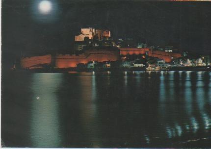Postal E01426: Castillo iluminado, Peñiscola, Castellón