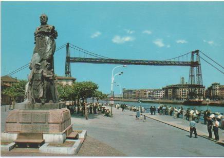 Postal E01378: Monumento a V. Chavarri, Portugalete, 