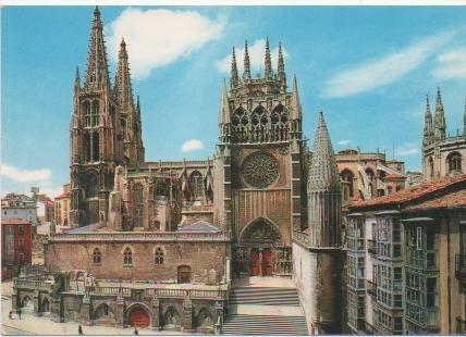 Postal E01387: Fachada Sur Catedral de Burgos