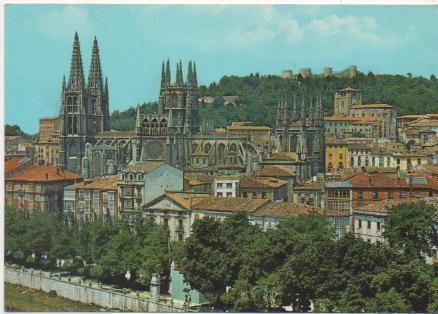 Postal E01388: Vista parcial de Burgos