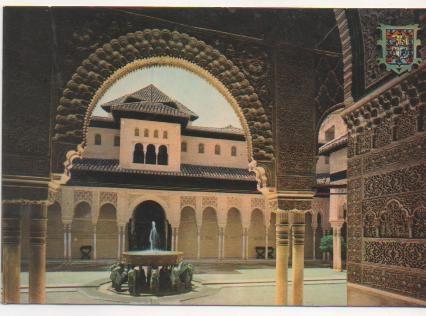 Postal E01488: Patio de los Leones, Alhambra, Granada