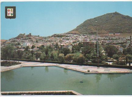 Postal E01252: Estanque del parque, Martos, Jaén