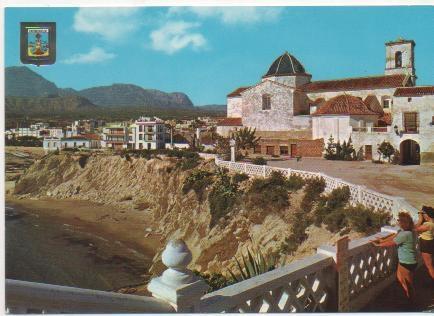 Postal E01254: Cstillo e Iglesia, Benidorm, Alicante