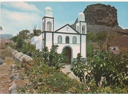 Postal E01256: Puerto y ermita de las Nieves, Agaete, Las Palmas de Gran Canaria