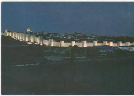 Postal E01348: Vista nocturna, Avila