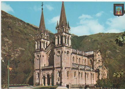 Postal E01371: Basílica Covadonga, Asturias