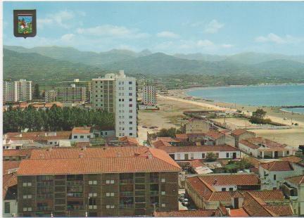 Postal E01339:Vistas y Playa Torre del Mar