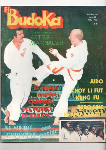Revista: El Budoka num 80, enero 1981. Revista Artes Marciales - Boulahfa Minoun, mejor deportista del año en Sambreville Belgica