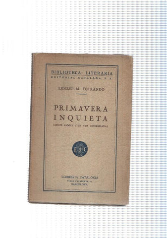 Primavera inquieta ( estats animics d un nen contemplatiu )