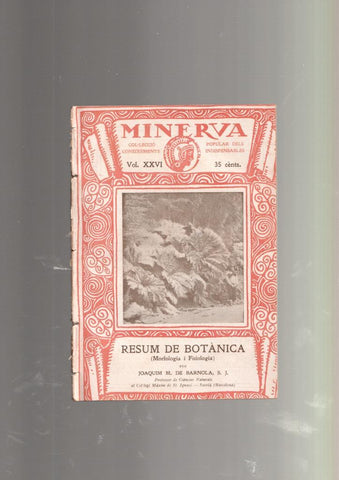 Revista Minerva volumen XXVI: Resum de Botanica (Morfologia i Fisiologia)