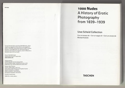 1000 Nudes a history of erotic photography from 1839-1939