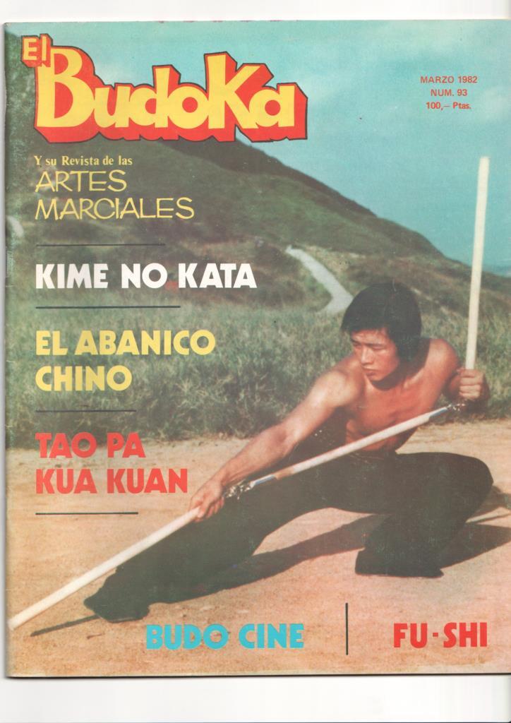 Revista: El Budoka num 93, marzo 1982. Revista Artes Marciales - El abanico chino, Budo-cine Fu-Shi