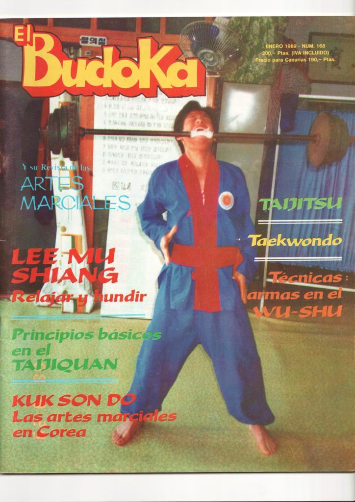 Revista: El Budoka num 168, enero 1989. Revista Artes Marciales - tecnicas armas en el wu-shu, Kuk son do las artes marciales en Corea