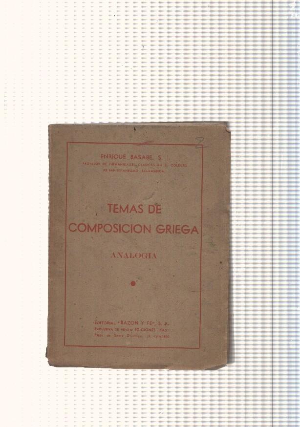 Temas de Composicion Griega. Analogia