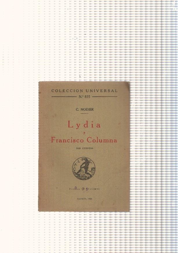 Coleccion Universal numero 835: Lydia y Francisco Columna