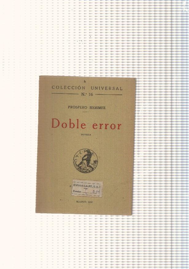 Coleccion Universal num. 16: Doble error