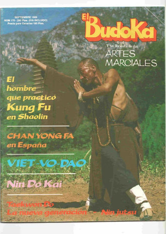 Revista: El Budoka num 175, sept 1989. Revista Artes Marciales - Kung Fu en Shaolin, Nin Do Kai