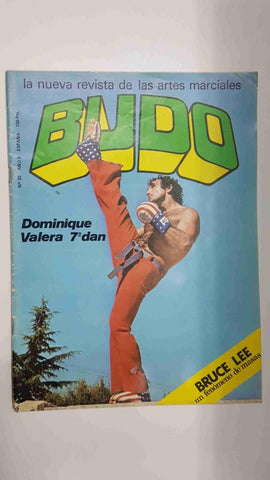 Revista: Budo num 35, Año 5 (1981). Revista Artes Marciales - Bruce Lee un fenomeno de masas, Portada: Dominique Valera 7º dan de karate
