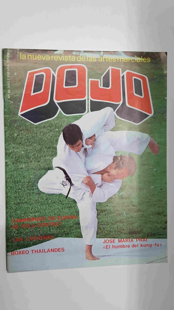 Revista: Dojo num 40, Año 5, 1981. Revista Artes Marciales - Entrenamiento y lesiones, Entrenamiento de potencia, Los artistas marciales y el cine