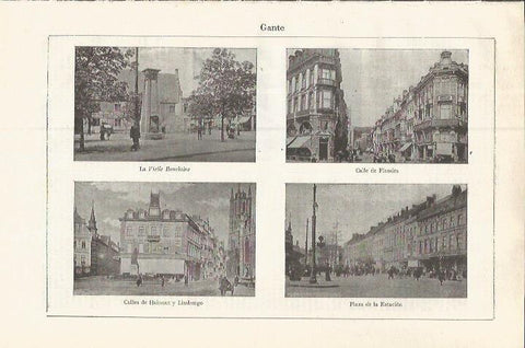 LAMINA ESPASA 37533: Calles de Gante, Belgica