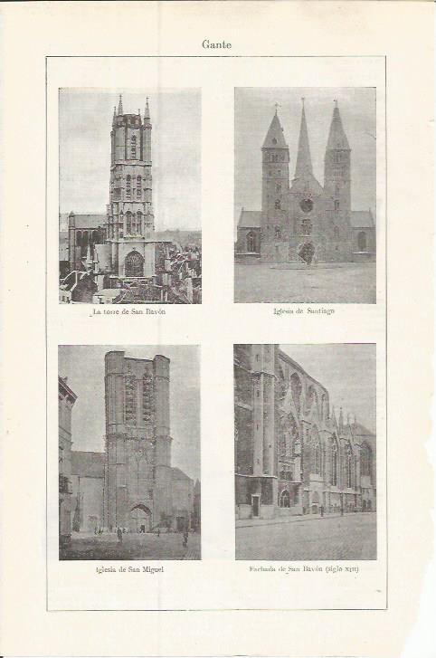 LAMINA ESPASA 37528: Edificios de Gante, Belgica