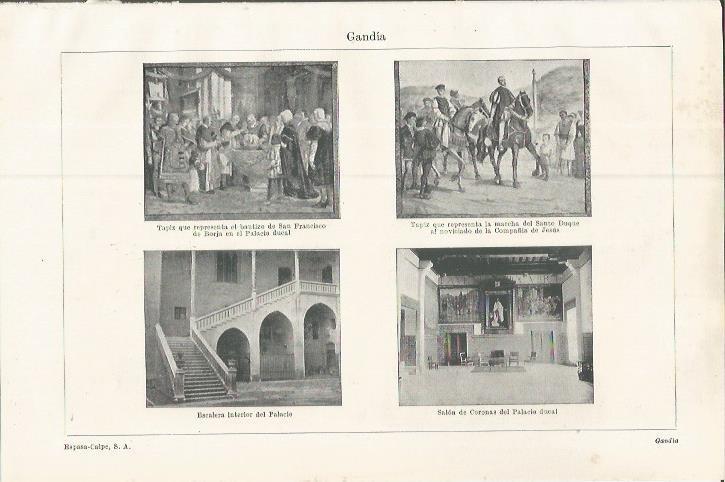 LAMINA ESPASA 37521: Palacio y tapices de Gandia, Valencia