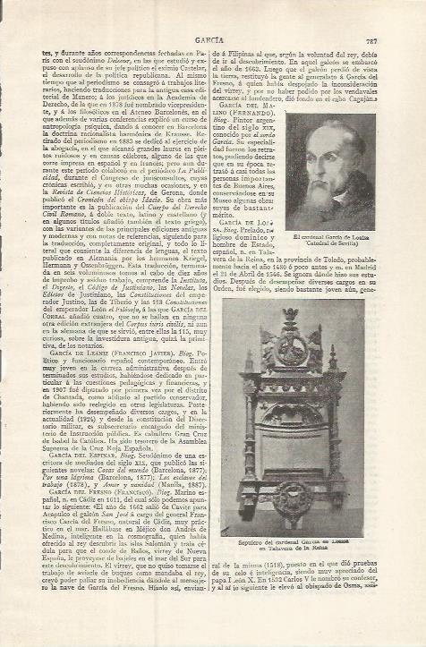 LAMINA ESPASA 37542: Cardenal Garcia de Loaisa