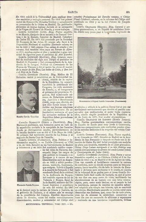 LAMINA ESPASA 37544: Monumento a Miguel Garcia Granados en Guatemala