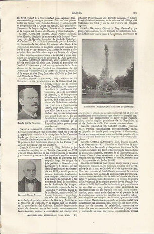LAMINA ESPASA 37544: Monumento a Miguel Garcia Granados en Guatemala