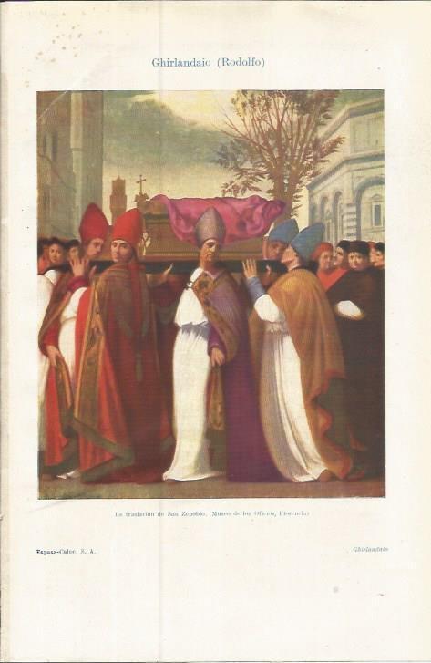 LAMINA ESPASA 37547: La traslacion de San Zenobio, por Ghirlandaio