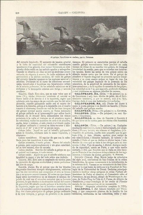 LAMINA ESPASA 37489: Al galope, esculturas por A. Peterson
