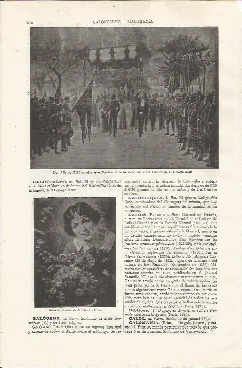 LAMINA ESPASA 37488: Alfonso XIII en Montserrat, por Galofre Oller