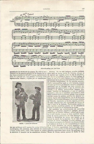 LAMINA ESPASA 37478: Partitura de Alboreda gallega