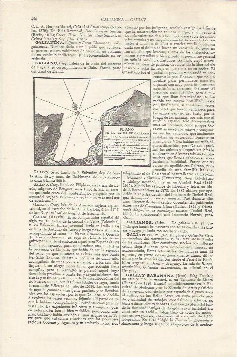 LAMINA ESPASA 37475: Plano de la bahia de Galiano