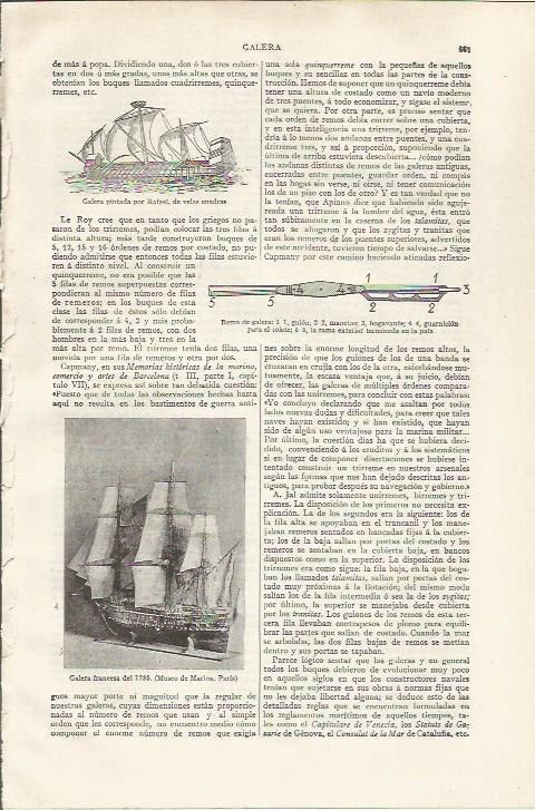 LAMINA ESPASA 37470: Galera de Francia de 1785