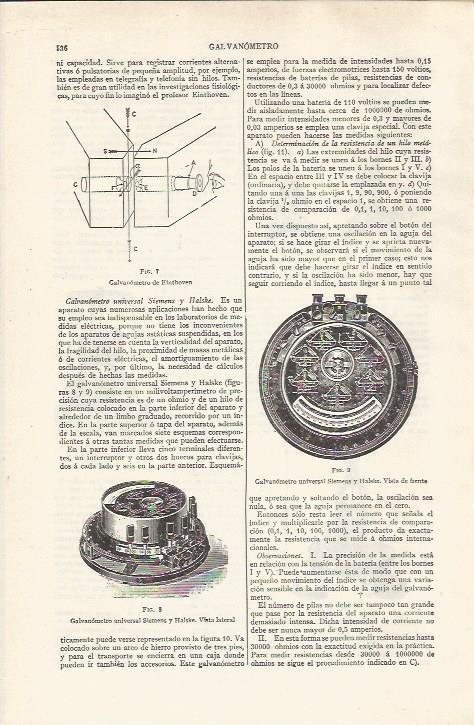 LAMINA ESPASA 37490: Galvanometro