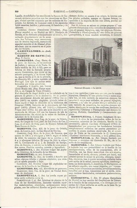 LAMINA ESPASA 37513: Iglesia de Gamonal, Burgos