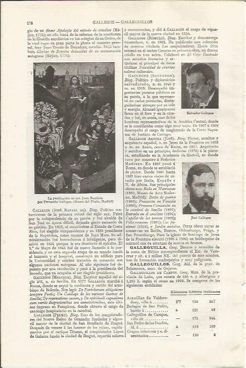 LAMINA ESPASA 37495: La predicacion de San Juan Bautista, por F. Gallegos