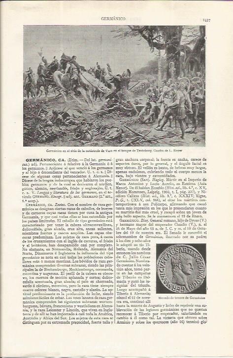 LAMINA ESPASA 37637: Germanico en el sitio de la catastrofe, por L. Royer