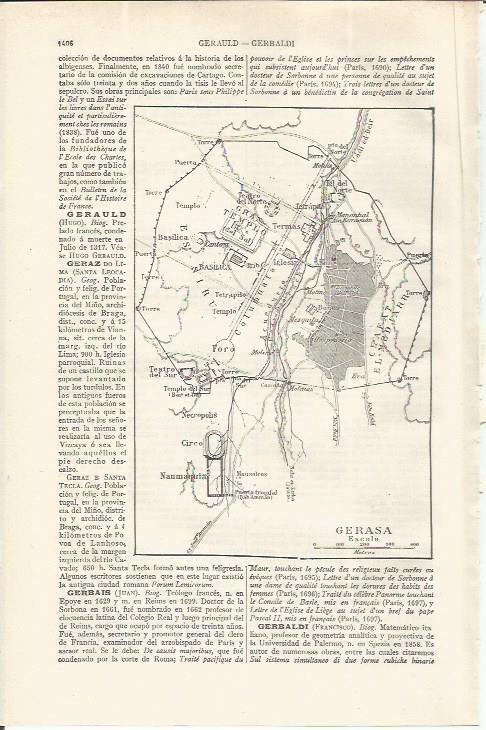 LAMINA ESPASA 37631: Plano de Gerasa, Israel