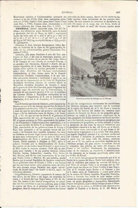 LAMINA ESPASA 37630: Carretera militar en el Caucaso