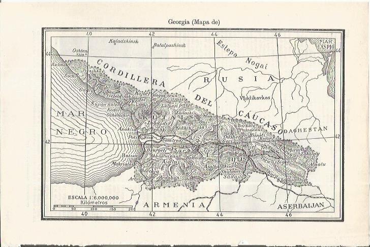 LAMINA ESPASA 37629: Mapa de Georgia