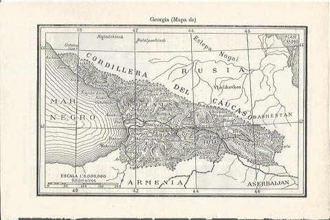 LAMINA ESPASA 37629: Mapa de Georgia