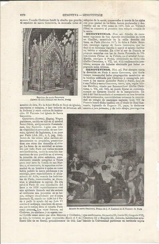 LAMINA ESPASA 37623: Sepulcro de Santa Genoveva