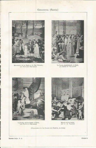 LAMINA ESPASA 37622: Santa Genoveva