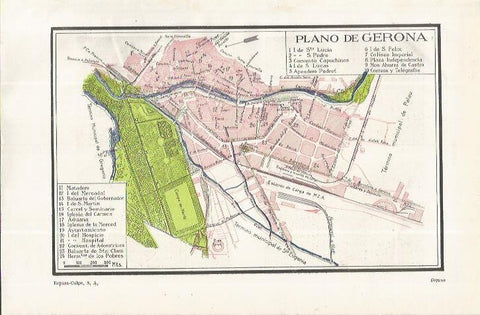 LAMINA ESPASA 37645: Plano de Girona