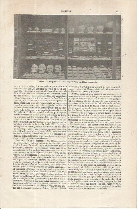 LAMINA ESPASA 37652: Sala de prehistoria del Museo Provincial de Girona