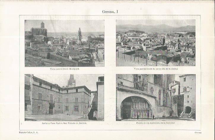 LAMINA ESPASA 37650: Vistas de Girona
