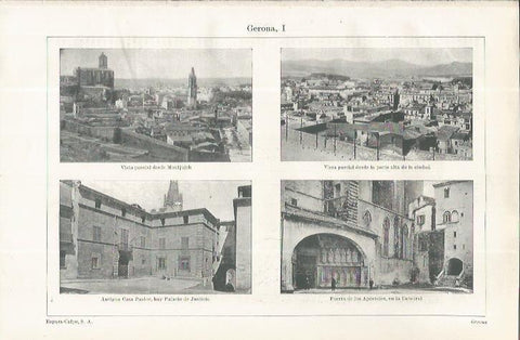LAMINA ESPASA 37650: Vistas de Girona
