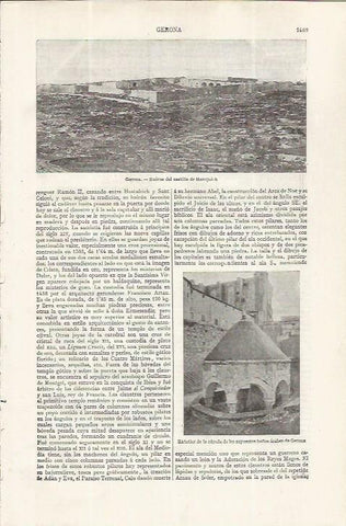 LAMINA ESPASA 37648: Castillo de Montjuic en Girona